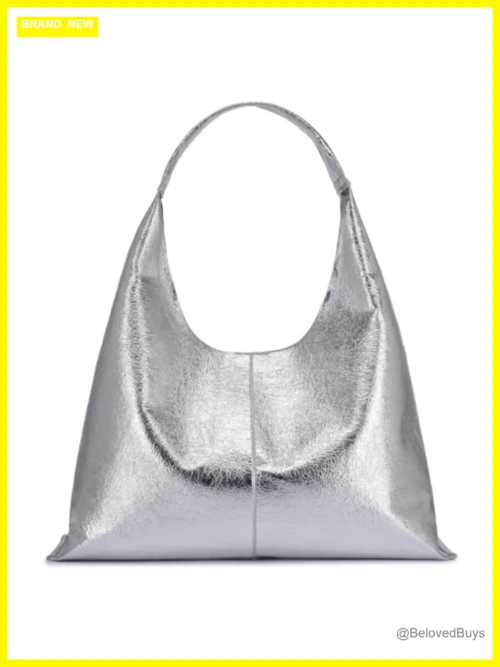 Slouchy vegan leather hobo shoulder bag for women work tote handbag